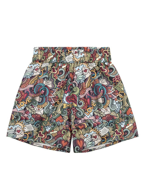 Swim shorts with Doodle print